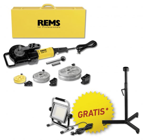 REMS Curvo ACTIE set 15-22-28mm inclusief machinesteun en werklamp